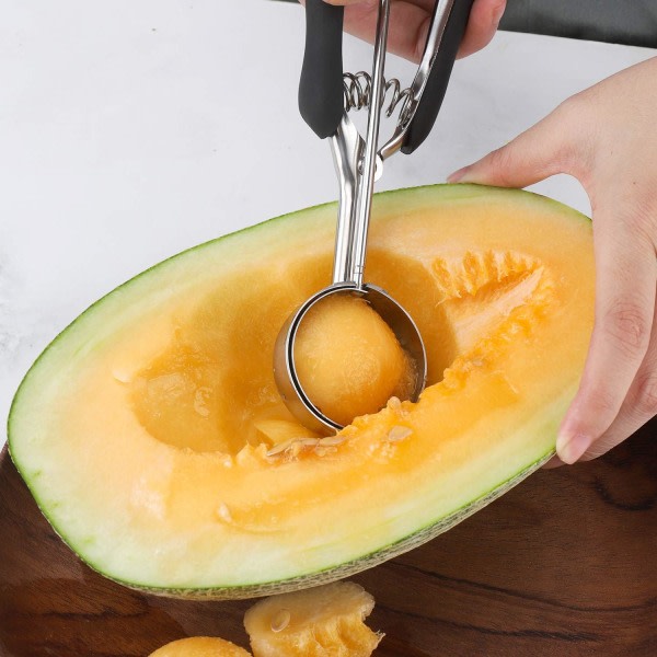Kakespade, Rustfritt Stål Cookie Scoop 60 mm med Easy Trigger Godt grep for potetmos, kjøttboller, melonboller og kaker