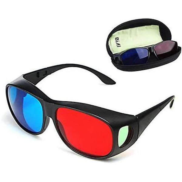 Punainen-sininen 3D-lasit/Cnaglyph Yksinkertainen tyyli 3D-lasit 3D-elokuva Pelien lisäparannus tyyli