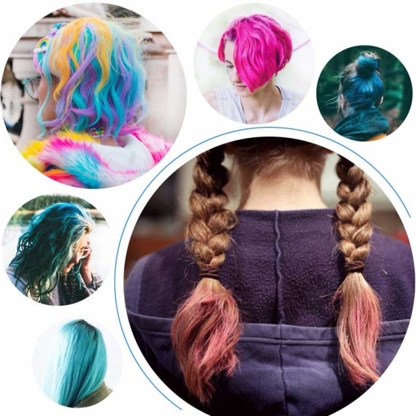 TG Hårkritor / Hårfärg för Barn - 10 olika färger för hår multifärg