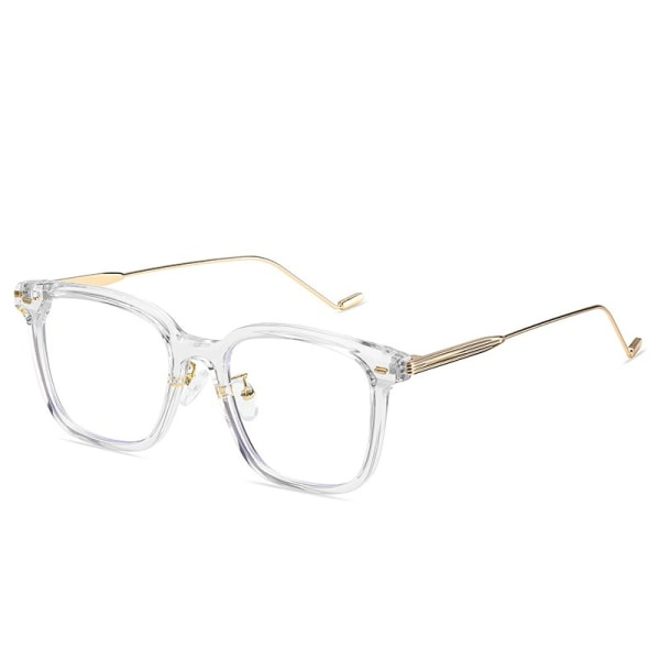 Lasit Kehykset Litteät Linssit TR90 Kehykset Anti Blue Light Mode Lasit Riisi Kynsi Unisex Litteät Lasit (Läpinäkyvä Valkoinen C6)