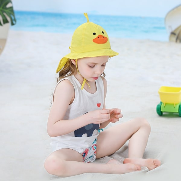 TG L-UPF50+Little Yellow Duck Hat för baby och toddler Justerbar -