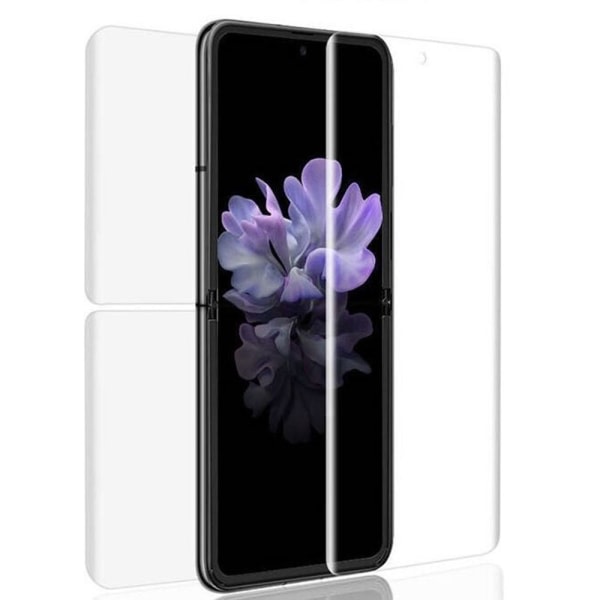 TG 3-PACK Galaxy Z Flip - Skärmskydd 3 i 1 Hydrogel (Fram- & Bak) Transparent