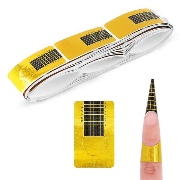 Galaxy 100 stycken rektangulära nail art Akrylförlängningsspetsar Formguideklistermärken färg 1