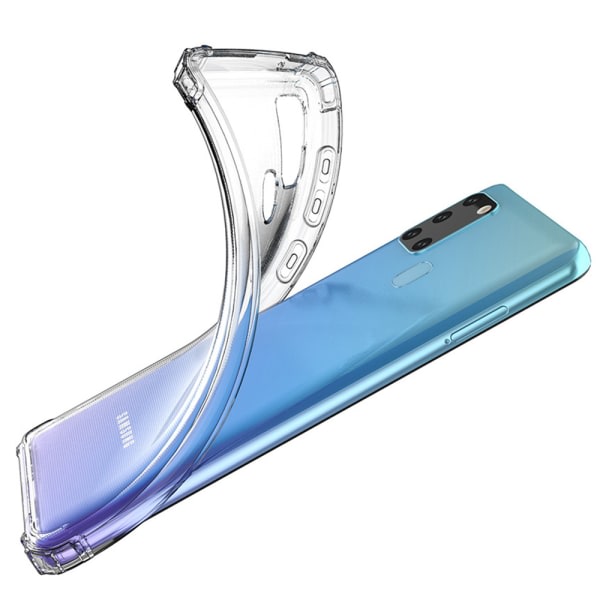TG Samsung Galaxy A21S - Silikonskal med kortholdere Transparent/Genomskinlig
