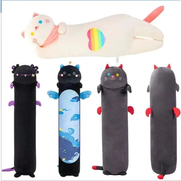 Ny färgglad kattkudde salamander svart katt kudde Halloween gåva medvetenhet klämma kudde kudde kudde（50cm）