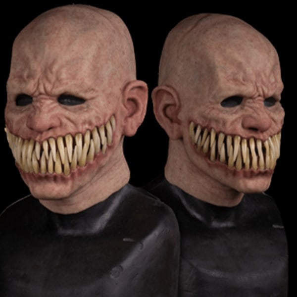 Halloween Mask Full Head Party Cosplay Rekvisitter Horror Hovedbeklædning