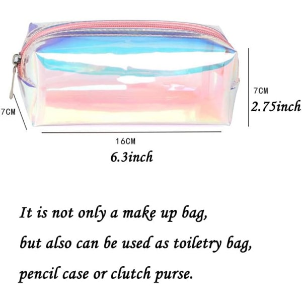 Galaxy 2st klara sminkväskor Kosmetisk påse Organizer med dragkedja Bärbar vattentät toalettväska