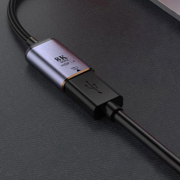 Type C USB3.1 Hun til DP - Displayport / Mini-DP mDP1.4 Hane 8K Adapter Konverterer Kabel HUB 18cm/7.1in