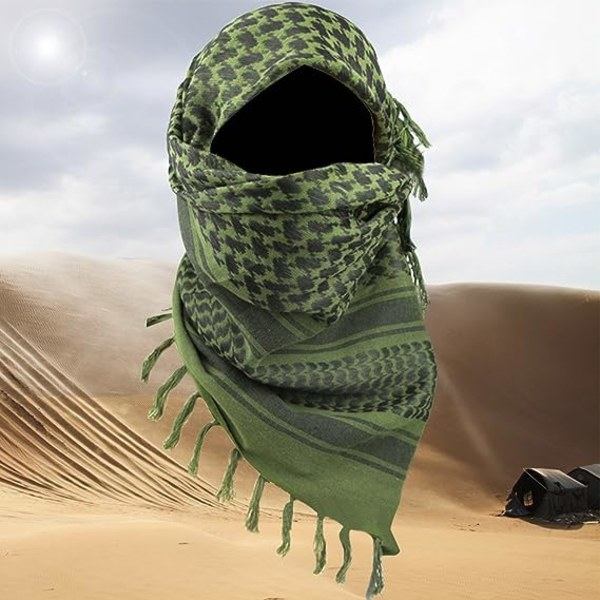 Huivit Sotilaallinen Shemagh Taktiikka Aavikko Keffiyeh Pää Kaula Huivit Arabialainen Kääre Tupsulla