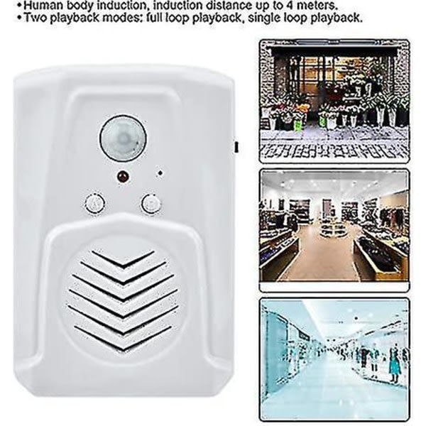 Infraröd induktionsdörrklocka med MP3-larm aktiverad av infraröd rörelsesensor