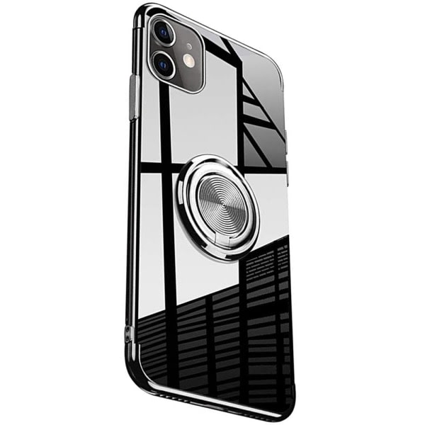 TG Skyddande Skal med Ringhållare FLOVEME - iPhone 12 Mini Sølv