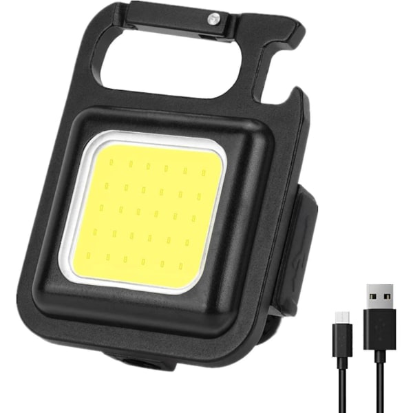 Mini LED COB Taskulamppu, 800 Lumenia COB Avaimenperä Taskulamppu tai Latautuva Mini LED Avaimenperä Taskulamppu