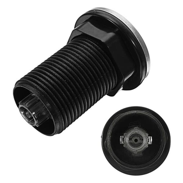 Total Clearance Trykknapp Luftbryter for Badekar, Spa, Avfall, Søppel, Svart, 34mm, SEMAket, svart..DEBUNS