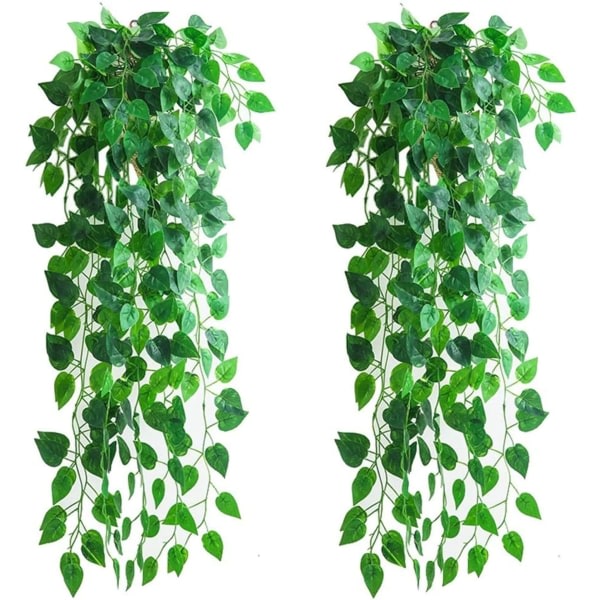 4 stk Kunstige Hængende Planter, 90cm Falsk Ivy-plante