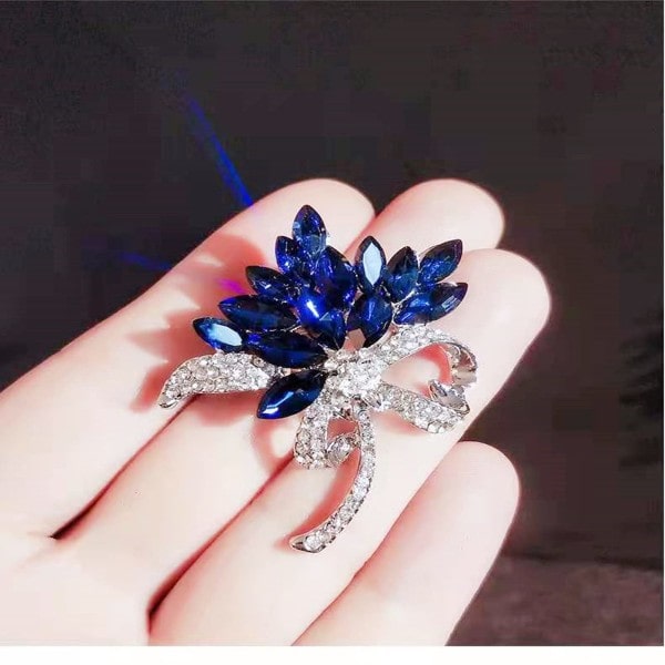 Blomsterbuket Diamantbrosche Enkelt Luksus Dekoration