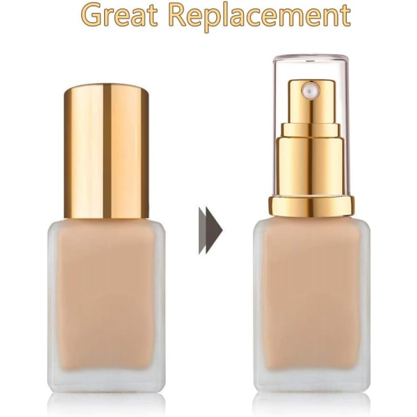 Galaxy Pump for Estee Lauder Double Wear Foundation, 2-pack ersättningspumpe (guld)