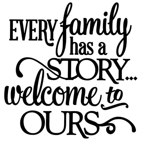 Veggord - Hver familie har en historie... STOR svart