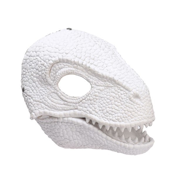Irrotettava dinosauruksen suumask (valkoinen)