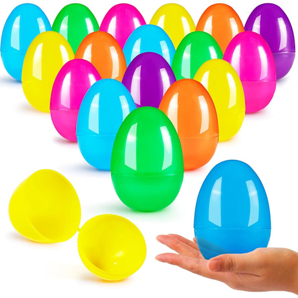 2026 Upgraded Easter 50/100 Pieces Plastic Easter Eggs, (8cm) Fillable Easter Eggs, Plastic Eggs for Egg Hunt_yux 50st