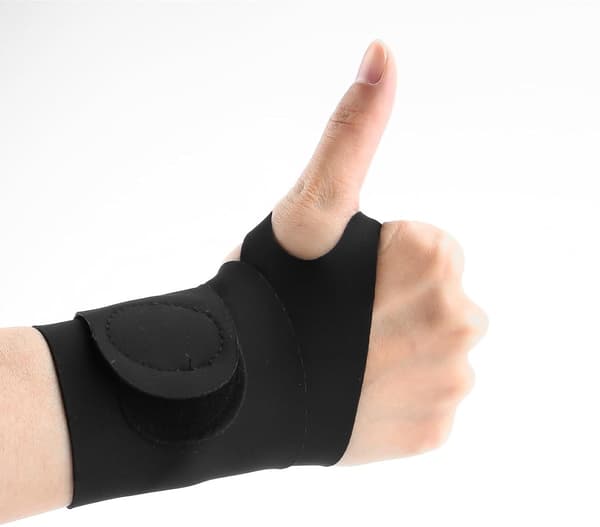Handledsstöd 2-pack, ventilerande handledsskydd i nylon och spandex med justerbar passform, för gym, tyngdlyftning och träning, svart