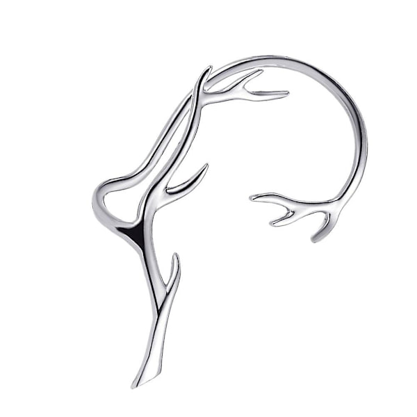 1 kpl Korvakoru Tyttö Korvakoru Yksinkertainen Oksa Kuvio Korvakoru Koristeellinen Korvakoru Leikkuri Hopea 5.2x1.5cm Hopea Silver 5.2x1.5cm