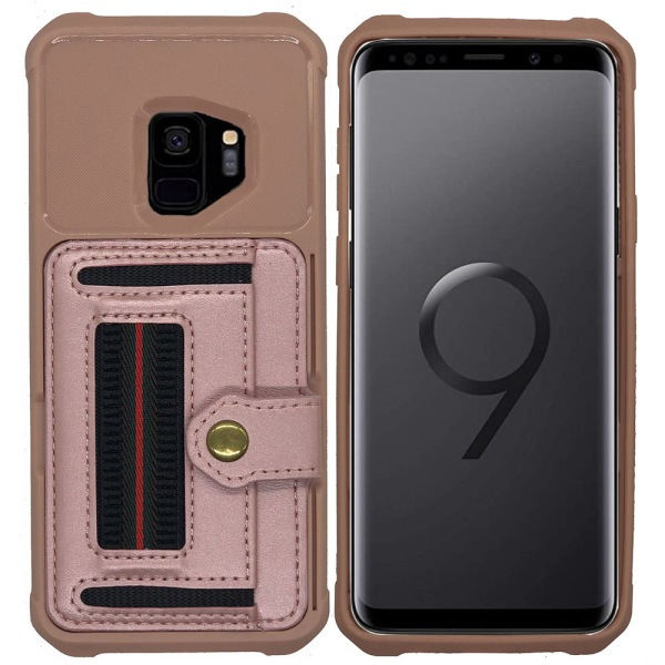 TG Samsung Galaxy S9 - Stilig Beskyttende Deksel med Kortlomme Grønn