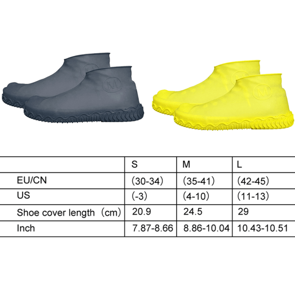 TG Praktiskt Skoöverdrag/Galoscher ja Silikon Gul S