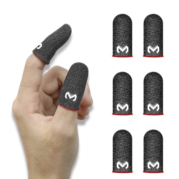 Galaxy Mobile gaming finger sleeves (pack om 6) - finger sleeves med anti-svett effekt