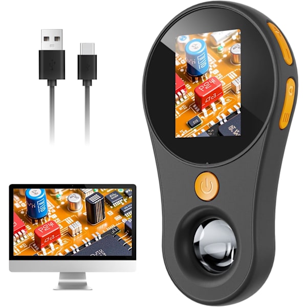 Macro Handheld Digital Microscope with Fixed Focus, 2 \" IPS Screen 100X Mini Microscope Camera Magnifier, PC Compatible, Portable Pocket Microscope