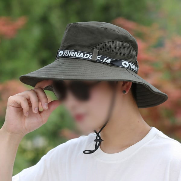 Solhatt, Vattentät Bredbrättad Hinkhatt UV-skydd Boonie Stil 3