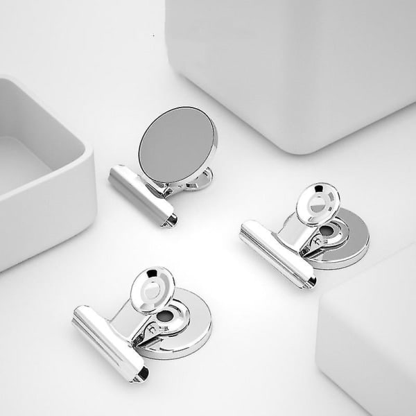 10 Magneter til Køleskab og Whiteboard, Ridsefrie Køleskabsmagneter til Organisering (Farve: Sort)