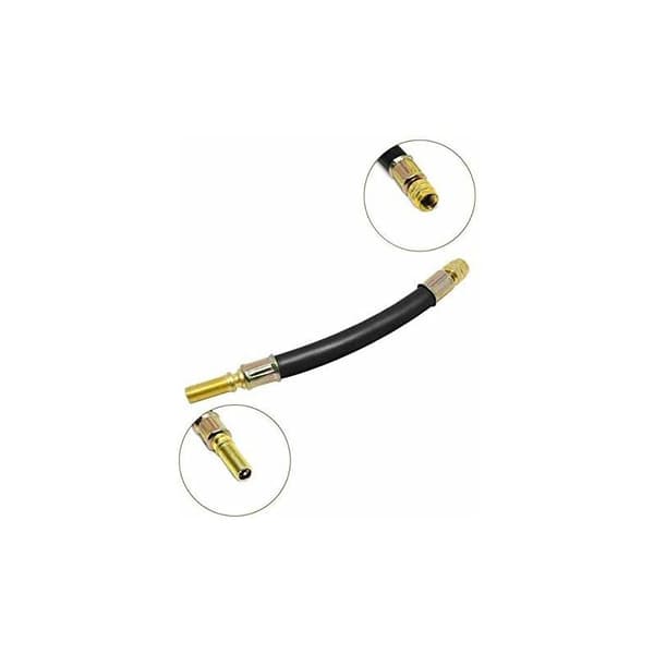 Set med 4 Förlängningsslangar för Däckventiler Flexibel Däckslangventil 150mm med 2 Fästen