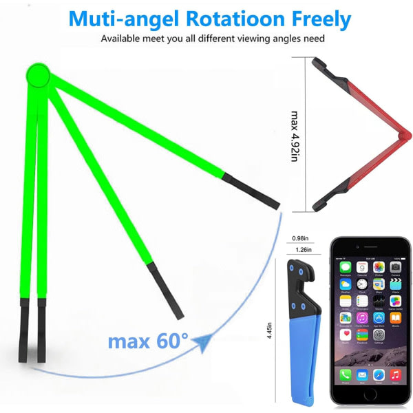 Galaxy Bærbar Mobiltelefonholder 4-pakning, V-formet sammenleggbar reisetelefonholder