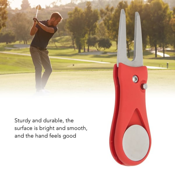 Golf Green Fork, bærbar hoppelig oppbevaring Golf Divot Tool