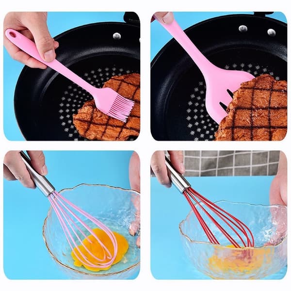 Silicone Scraper Cake Spatula Egg Whisk Baking Tools 5 pcs_yux