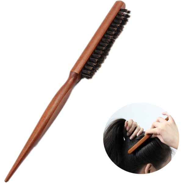 TG Retande hårborste Boar Bristle Hairbrush Tail Comb