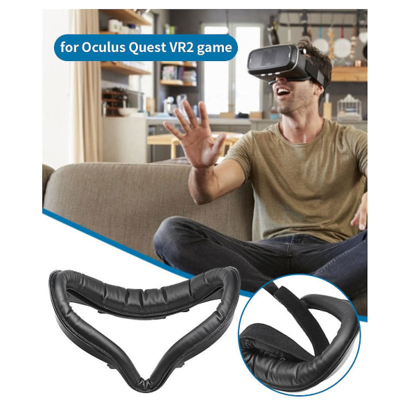 Oculus Quest 2 VR-tilbehørserstatning - Deksel, lysblokkerende, vaskbart ansiktsputer