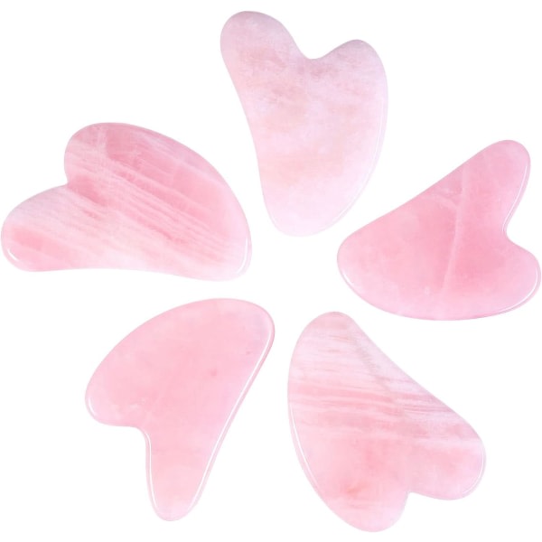 Galaxy Handgjord naturlig rosevarts hjärtform Gua Sha massageverktyg för akupunkturbhandling