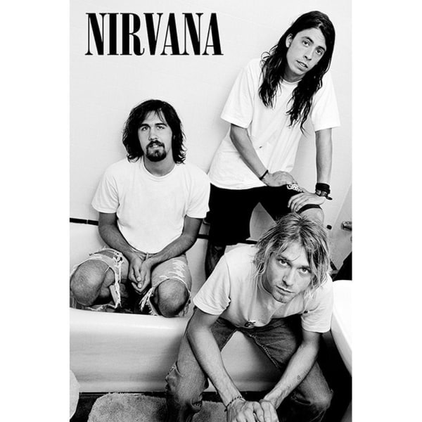 Nirvana Badeværelsesplakat One Size Hvid/Sort Hvid/Sort One Size