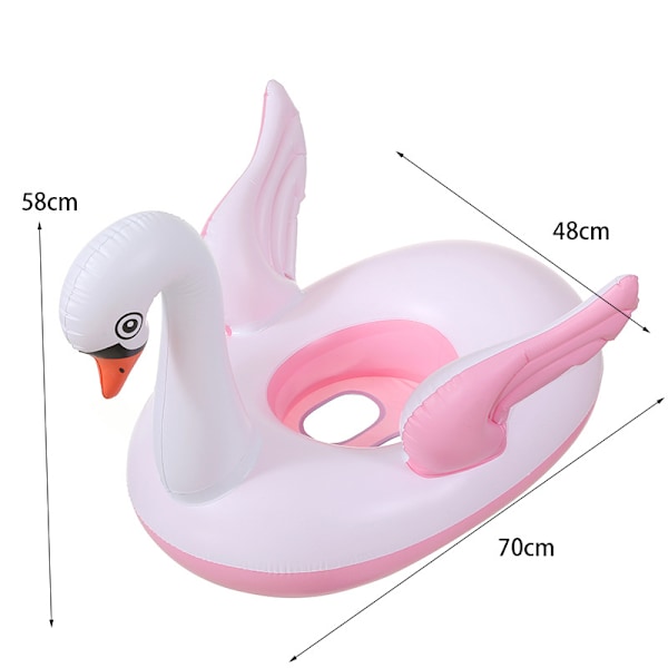 Uppblåsbar badring söt svan flytande rad fäste vattenpark badbassäng tillbehör badring Blue Swan
