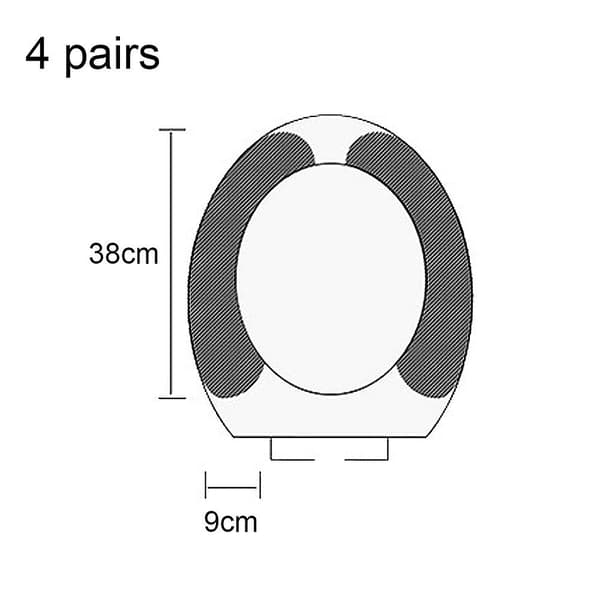 Toalettsetetrekk 4 par vaskbare og gjenbrukbare puter for vinterkombinasjon 1 combination 1