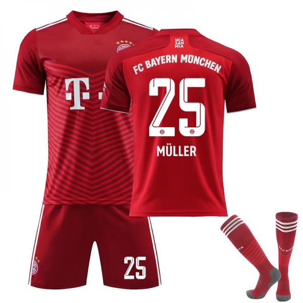 2021-2022 FC Bayern München Fodboldtrøje T-shirtsæt til børn 20 110-120CM