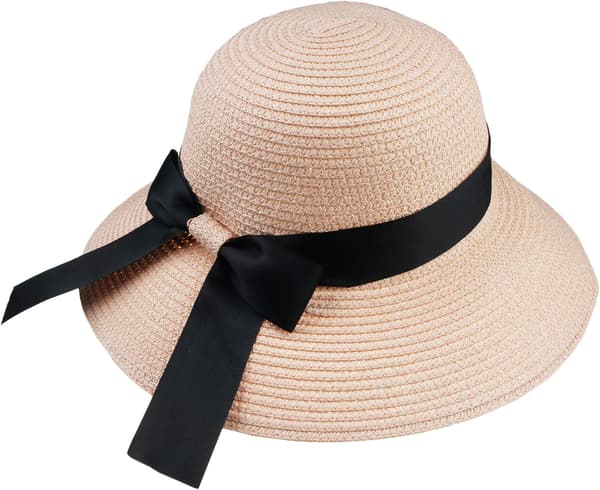 Dame Sommer Strand Solhatt Stråhatt UV UPF50 Reise Sammenleggbar Bred