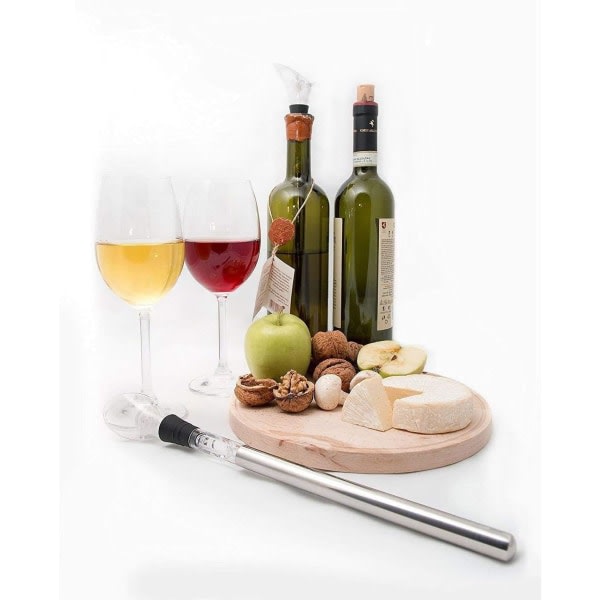 Stick Wine Cooler med luftare og droppfri hällare, rostfritt St