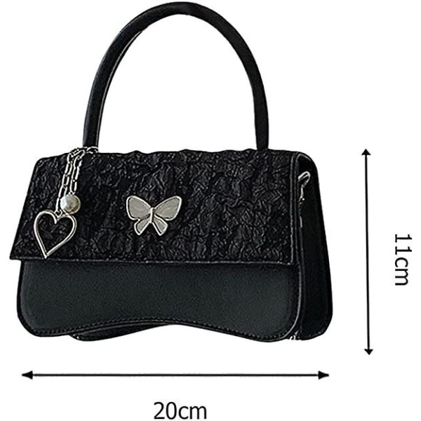 Butterfly Love Skulderveske Kvinner Mini Kjeder Liten Skulderveske Kvinne Casual Messenger Crossbody (5-e-0)