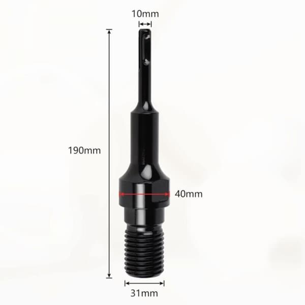 SDS PLUS adapter til 1 1/4 tommers UNC diamantbor, adapter for 19 cm bor
