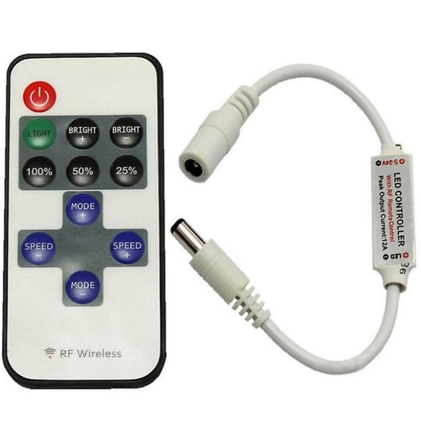 1. LED-ohjain RGB LED-ohjain nauhavaloille RF langaton älykäs LED RGB-valonauhaohjain himmennin valkoinen