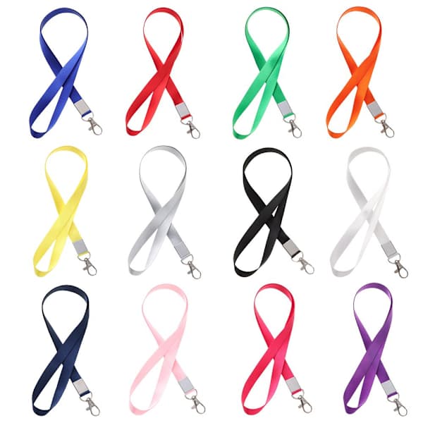 1. Halskæde Lanyard ID-kort Holder SORT - Høj kvalitet h Sort