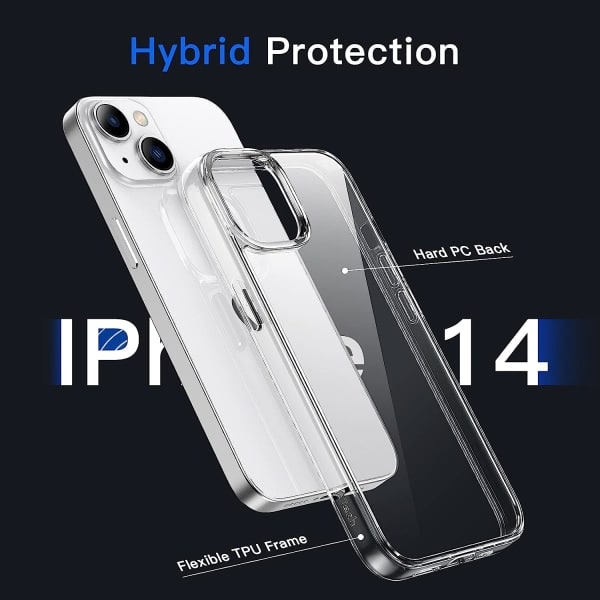 TG Etui for iPhone 14 6,1 tommer, anti-guling støtsikker beskyttelse