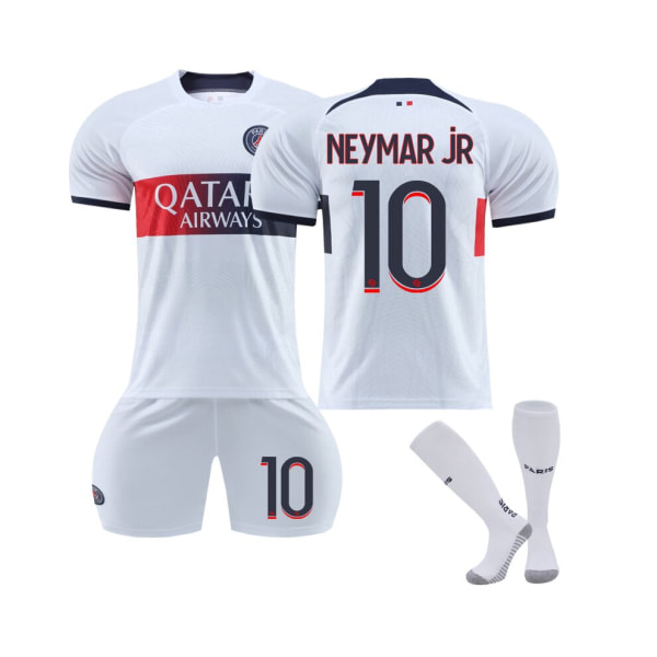 Paris Saint-Germain #10 Neymar jR 2023/2024 Fotbollstr?ja p? bortaplan 28(150-155cm)